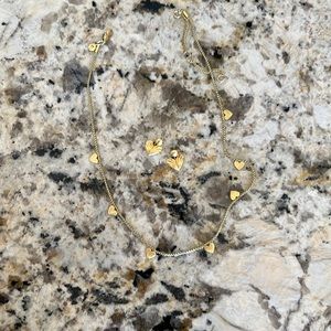 Madewell hearts earrings and necklace set